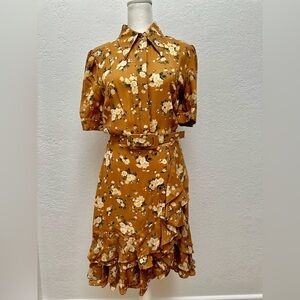 Floral Mustard Dress